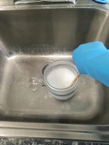 stirring the lye water, sodium hydroxide, lye water, making soap