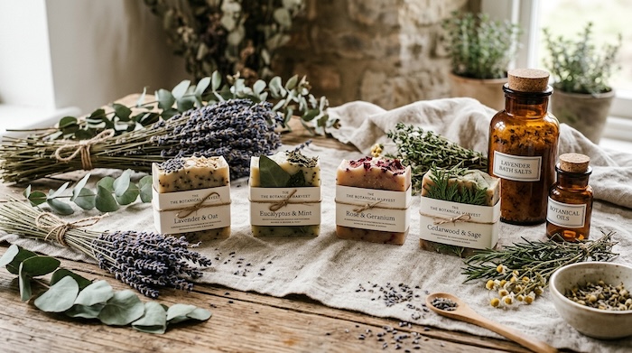 beautiful handmade soap with lavender 