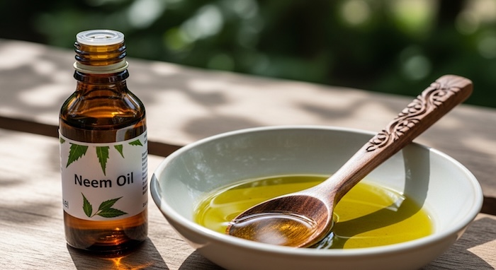 Olive oil with neem oil
