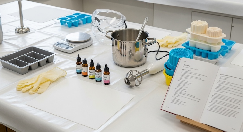 soap making supples and oils ready to make soap