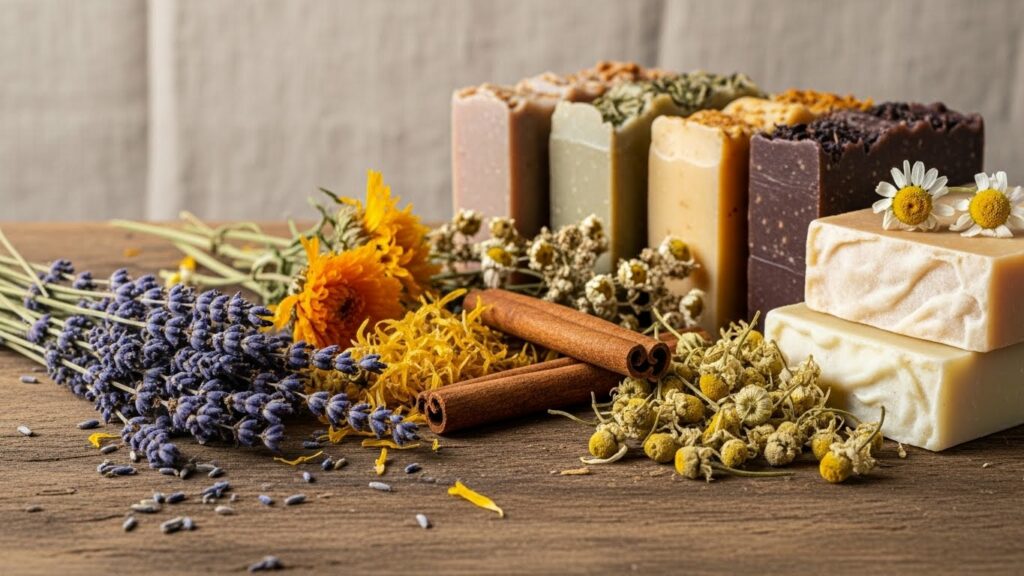 Herbs and spices for soap