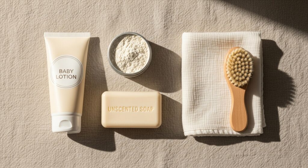 Natural ingredients commonly used in gentle baby skincare