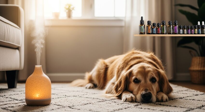 Essential oil safety for dogs in a pet-friendly home environment