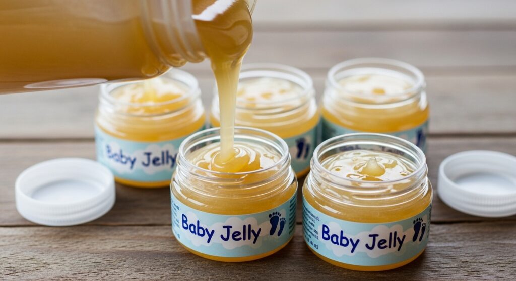 Petroleum-free baby skincare jelly made with simple natural ingredients