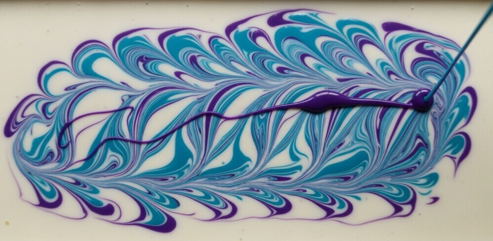 coloring soap swirling