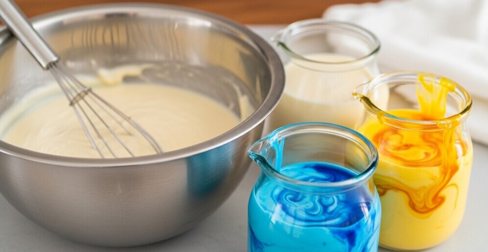 soap swirl separating colors