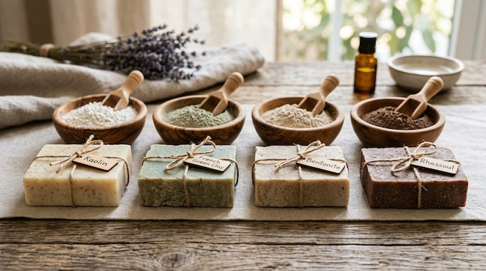 four bars with soap additives